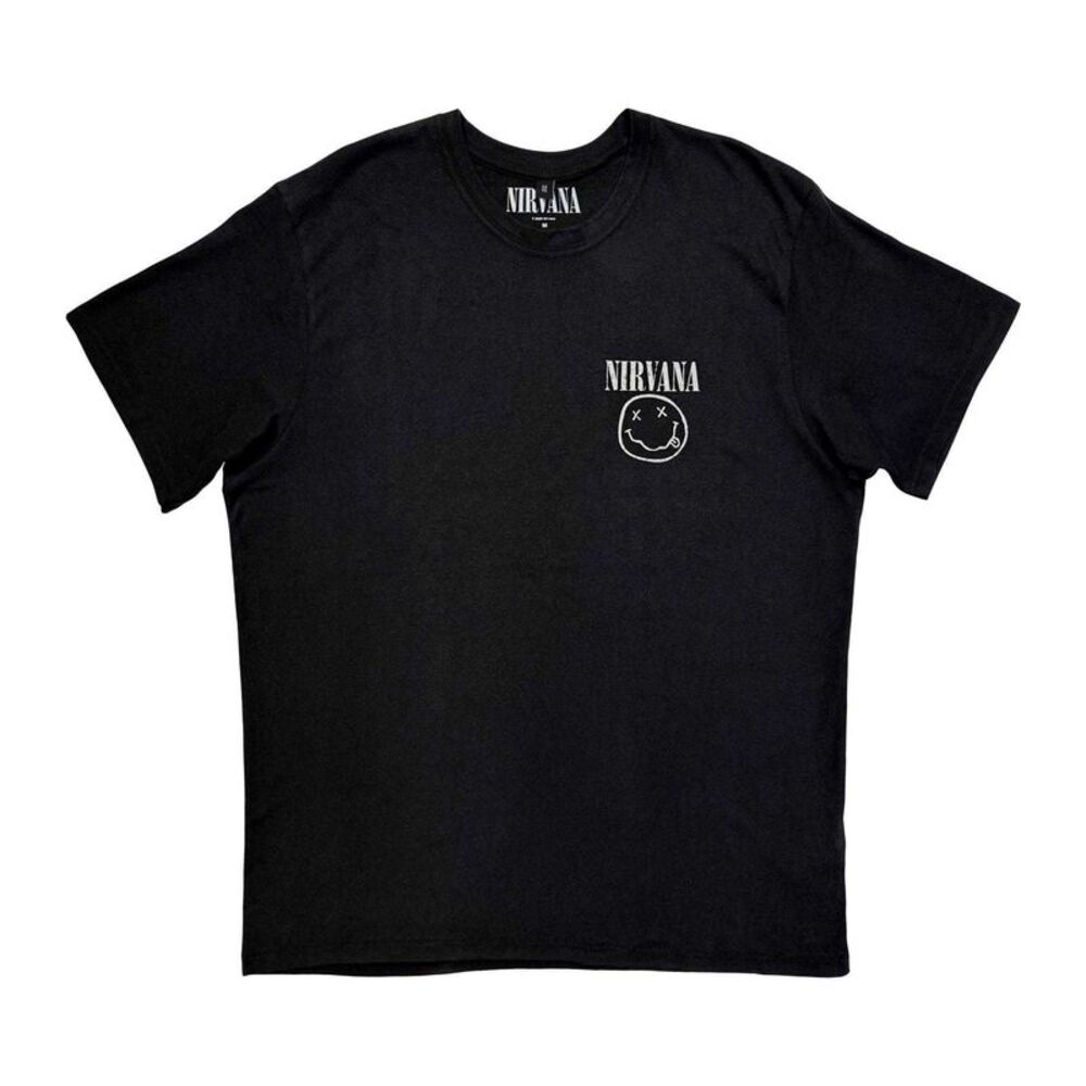 Nirvana Unisex Adult More Drive Back Print Carbon T-Shirt / Black